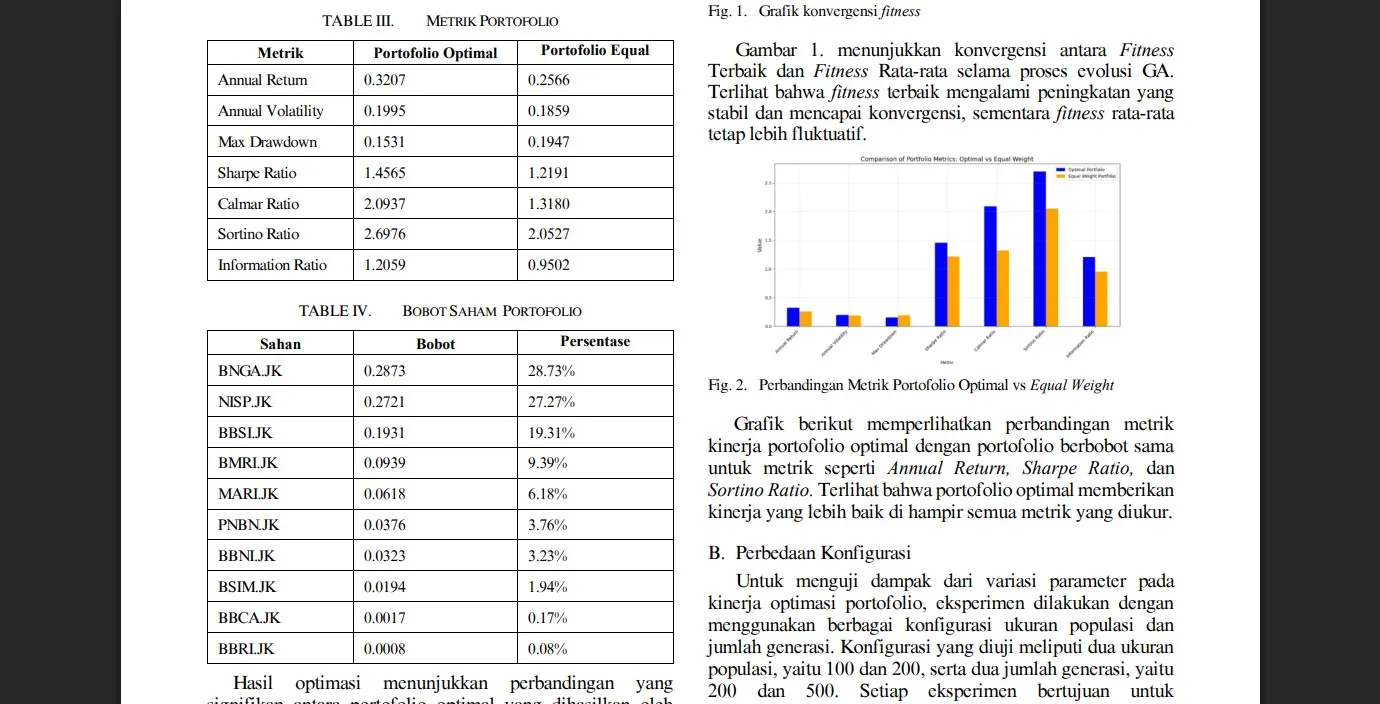 Implementasi Algoritma Genetika untuk Penentuan Komposisi Portofolio Saham Optimal dengan Pendekatan Multi-Objektif preview